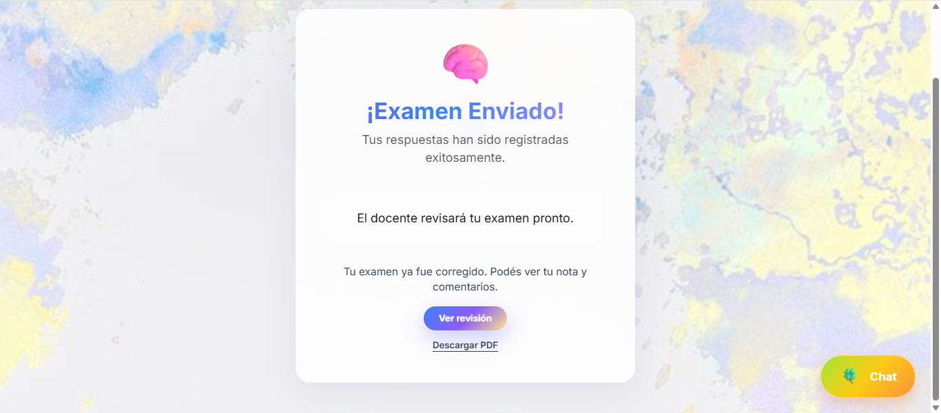 Botón de revisión de examen